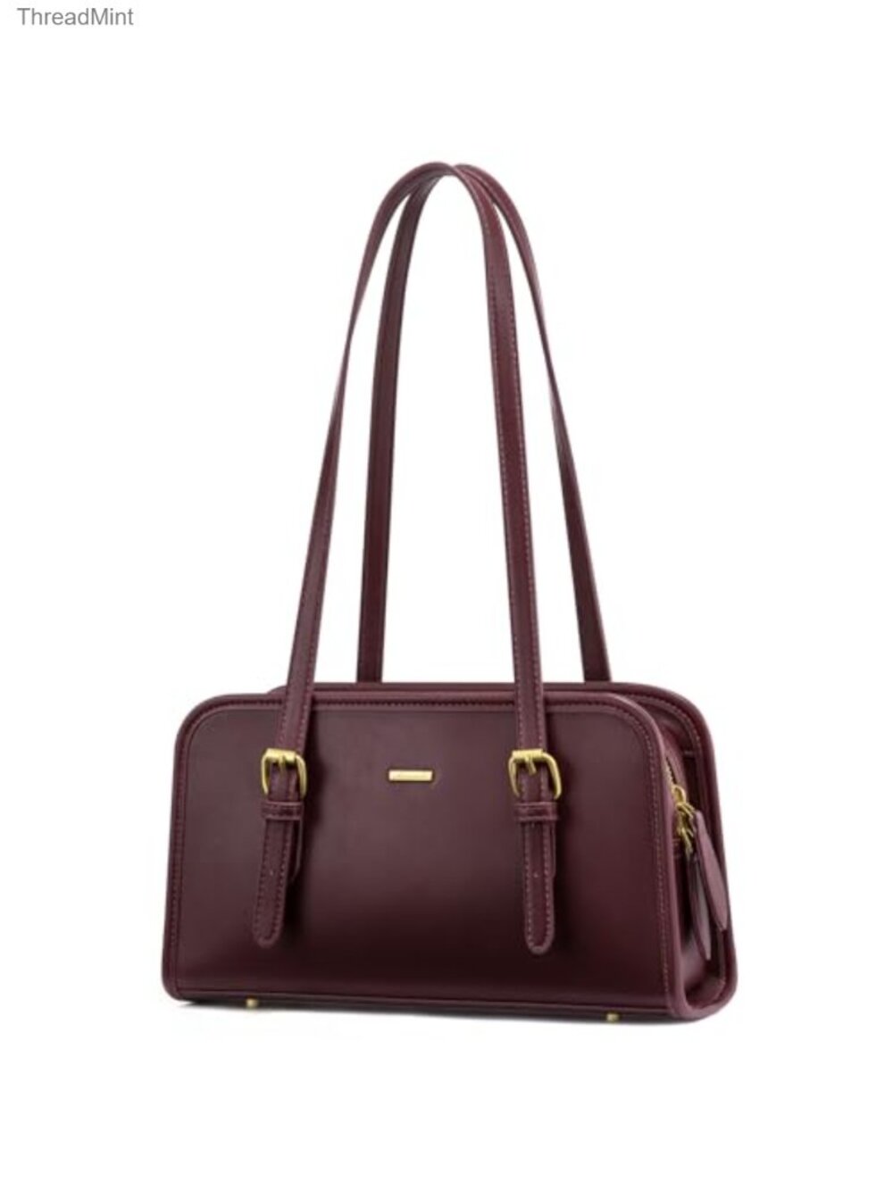 Swing Zip Shoulder Bag Vegan Leather Small Purse Trendy Hobo Clutch Handbag